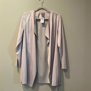 Chicos faux, suede jacket, soft, pink size 1 NWT